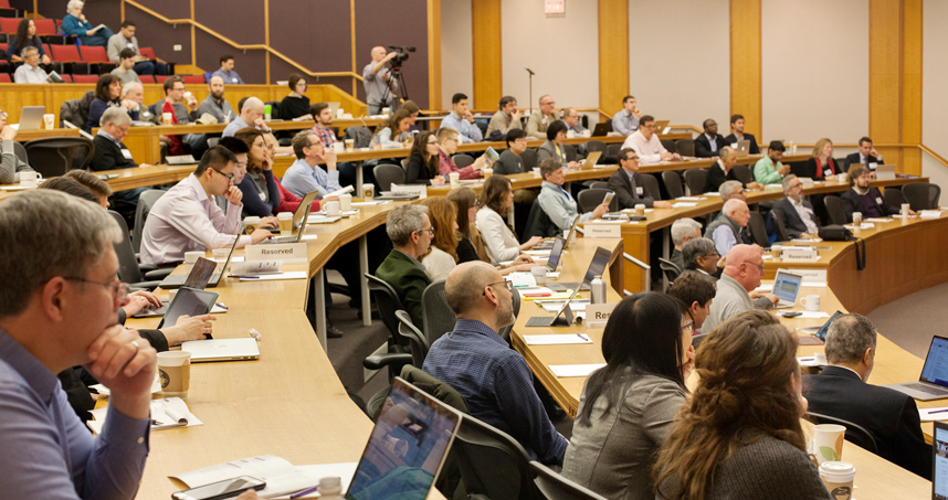 Guests attend the Symposium on Microgrids in the James L. Allen Center.