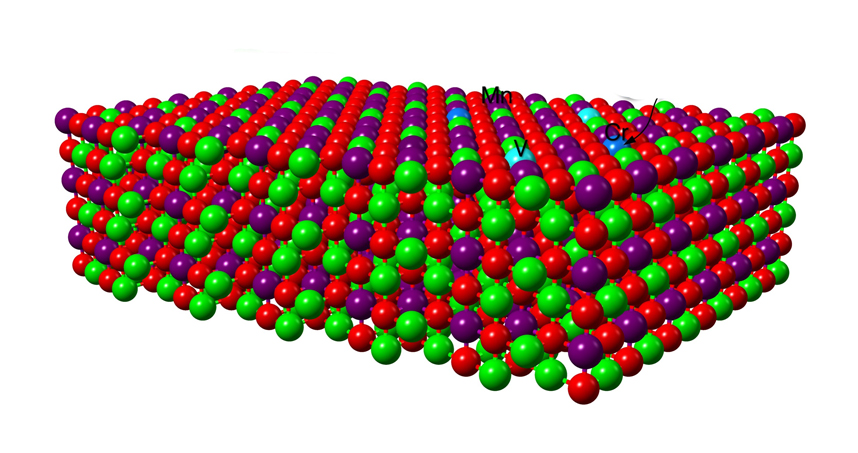 A schematic illustration of the battery's cathode structure.