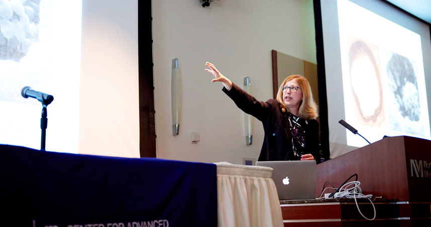 Teresa Woodruff discussess fertility restoration at the Symposium on Regenerative Engineering.