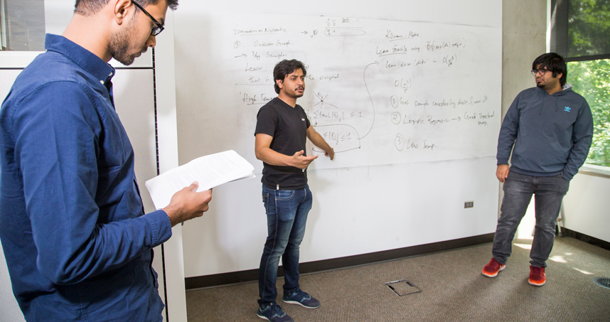 Graduate students discuss ways to combine machine learning with game theory and economics.