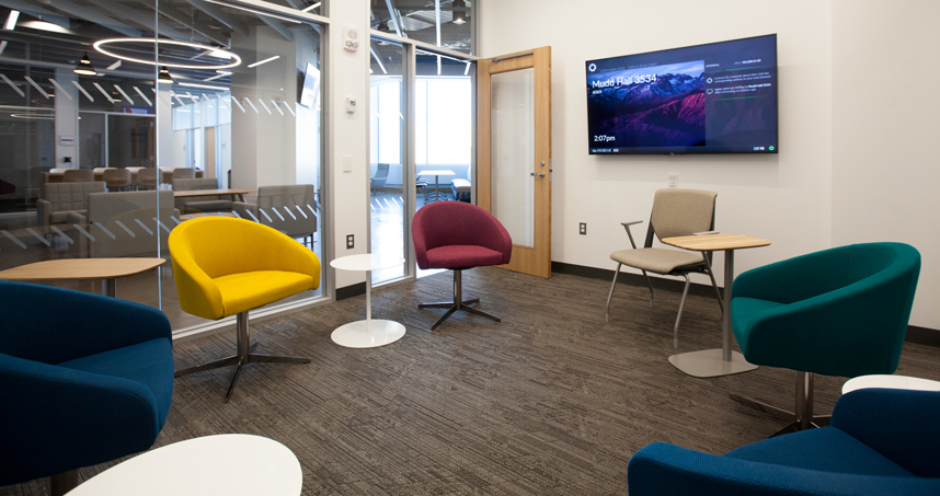 The new space was designed to encourage intentional and spontaneous collaboration between faculty and students.