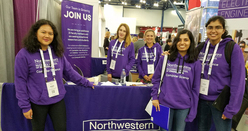 Faculty and students in computer science represent Northwestern Engineering at the Grace Hopper Celebration.