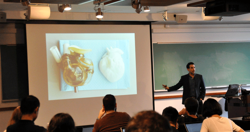 Dario Robleto shows a "ghost heart." Researching the human heart inspired his exhibit, 'The First Time, The Heart.'