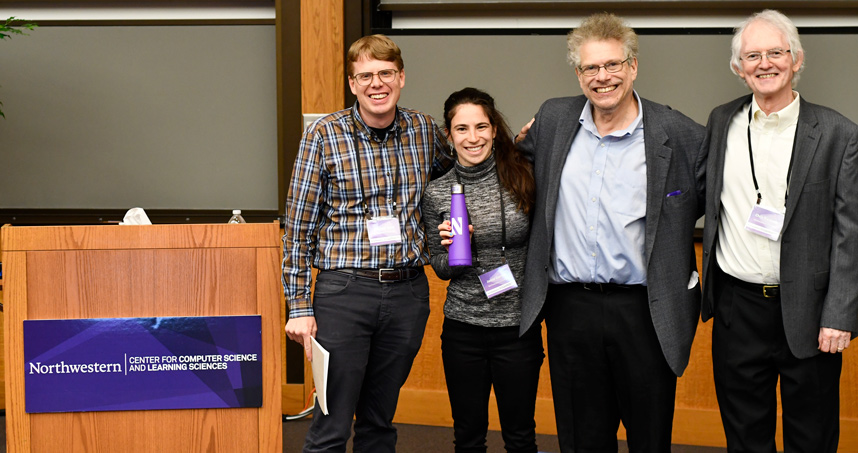 From left: Michael Horn, Jamie Gorson, Uri Wilensky, and Chris Riesbeck