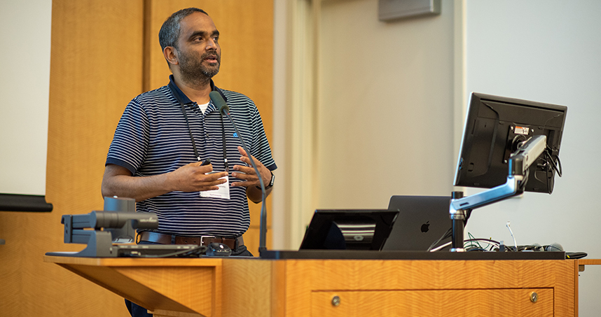 Vivek Shenoy from the University of Pennsylvania was a featured speaker during the symposium. Credit: Rob Hart
