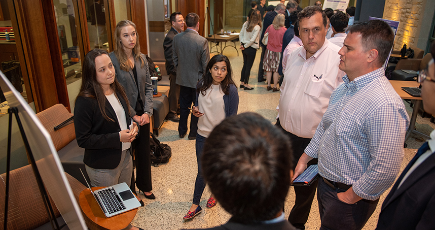 The poster session presentations were held in the Technological Institute on June 7. Credit: Rob Hart