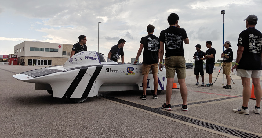 'Seven' placed fifth in the Single Occupant Vehicle Class during its only full day on the track.