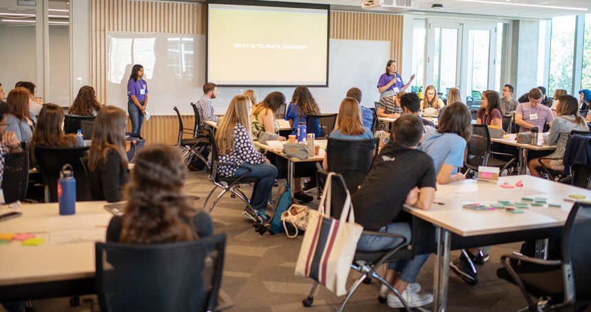 Students take part in the Community Leader program at the 2019 DFA Summit.