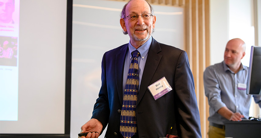 Prof. Bud Homsy gave the distinguished lecture "Some Interfacial Flow Problems" and shared anecdotes about Davis.
