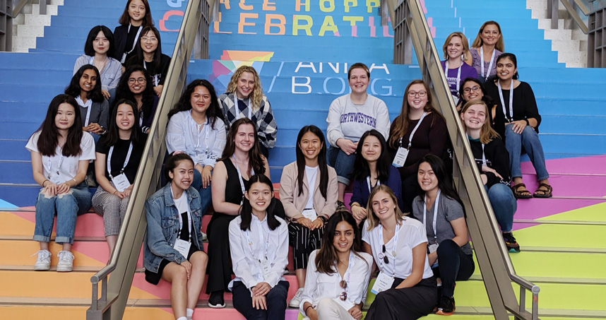 Northwestern University’s Women in Computing (WiC) chapter at the Grace Hopper Celebration.