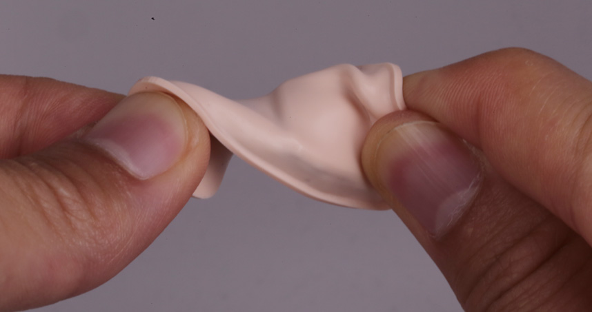 The skin-mounted sensor is soft, flexible and comfortable to wear.