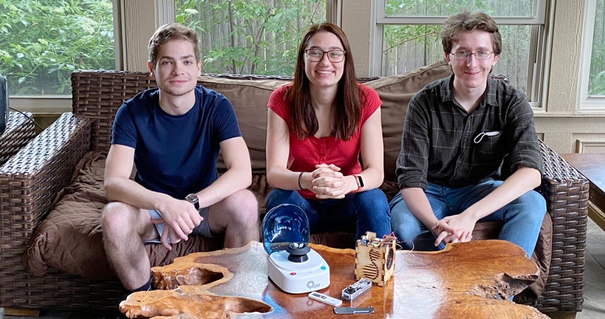 The GenomeLock team (from left): Jakub Wolsza, Ana Cornell, and Mark Ogarek.