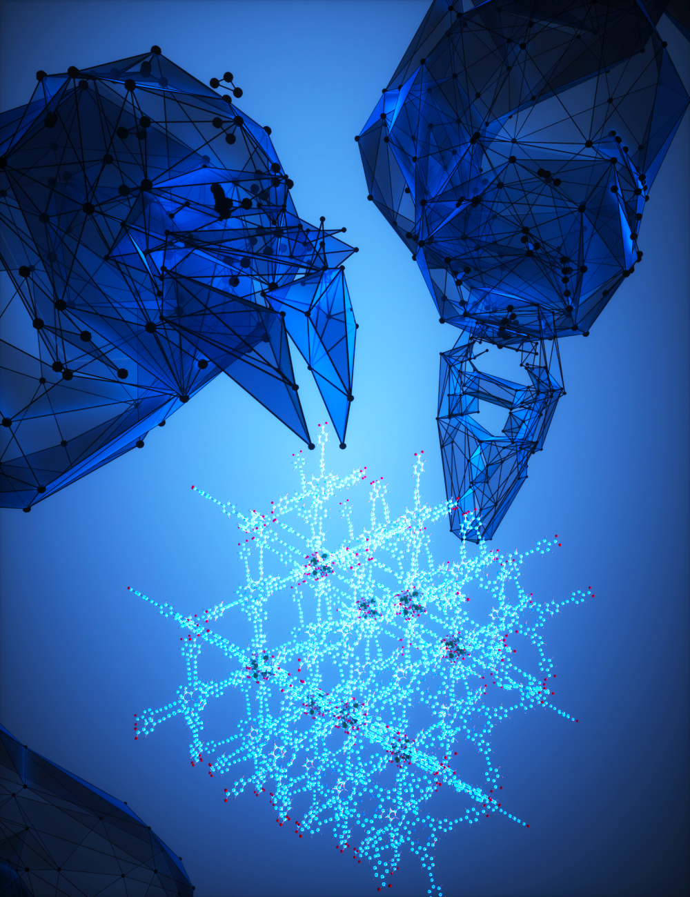 Artificial intelligence enabled autonomous design of nanoporous materials. Illustration: Ella Marushchenko