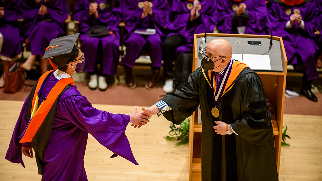 Dean Ottino and graduate