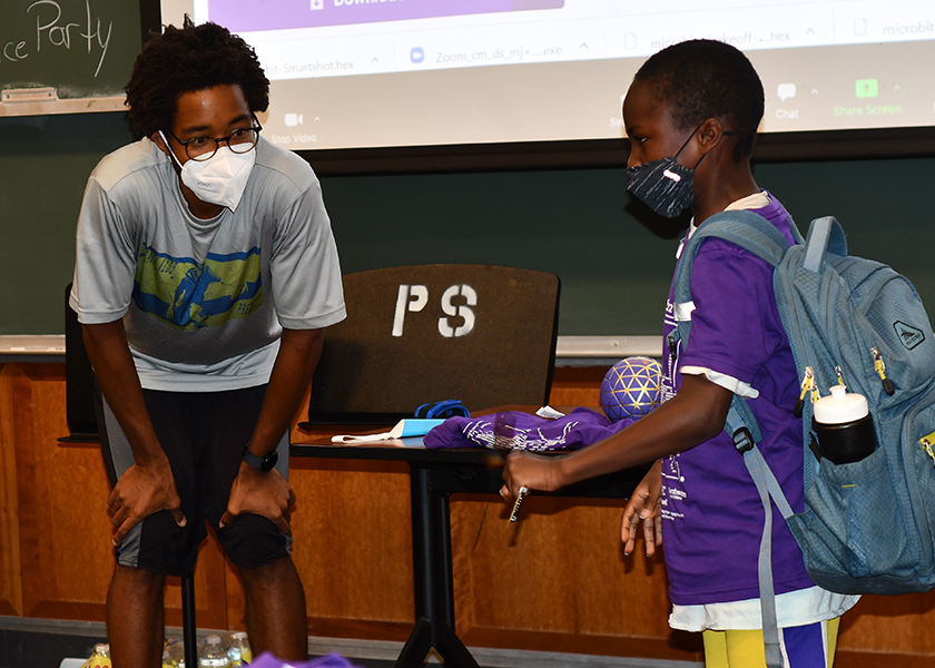 SportSense demonstration at Northwestern CS Summer Campcoding showcase event.