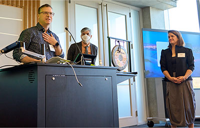 (L to R): Darren Gergle, Bryan Pardo, Elizabeth Gerber