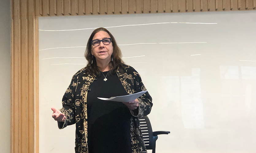Susan Garcia Trieschmann spoke during a May 1 event hosted by the Personal Development StudioLab, detailing her life and career.