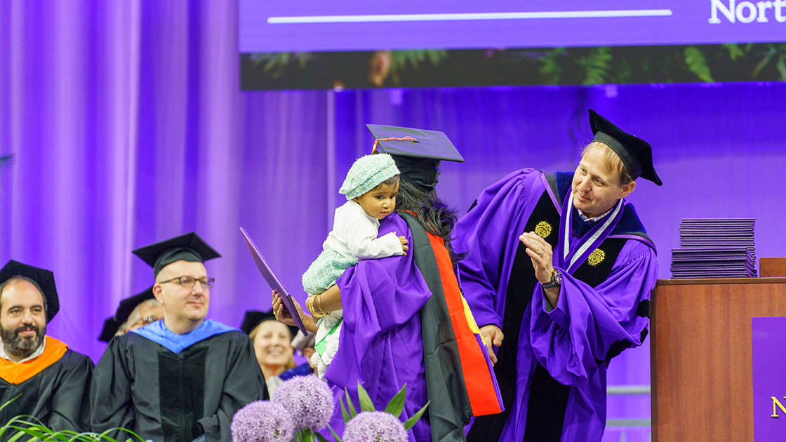 Grad and baby