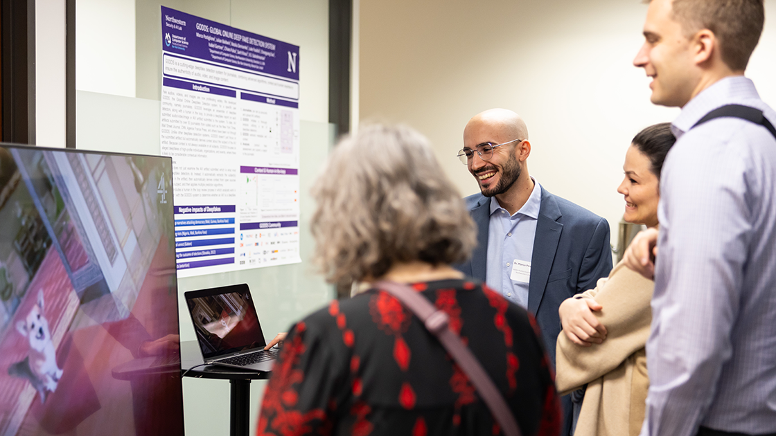 NSAIL postdoc Marco Postiglione presented the Global Online Deepfake Detection System (GODDS), a platform for journalists who want to substantiate the authenticity of digital artifacts.