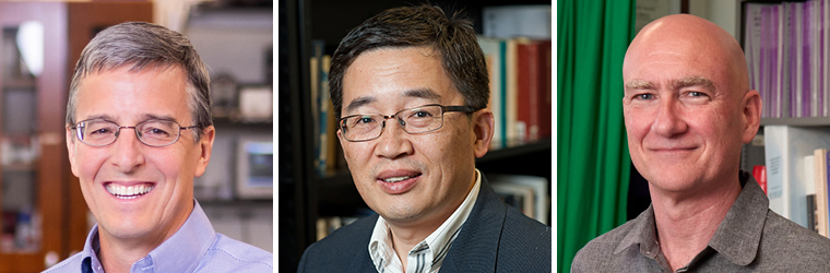From left: John A. Rogers, Yonggang Huang, J. Edward Colgate