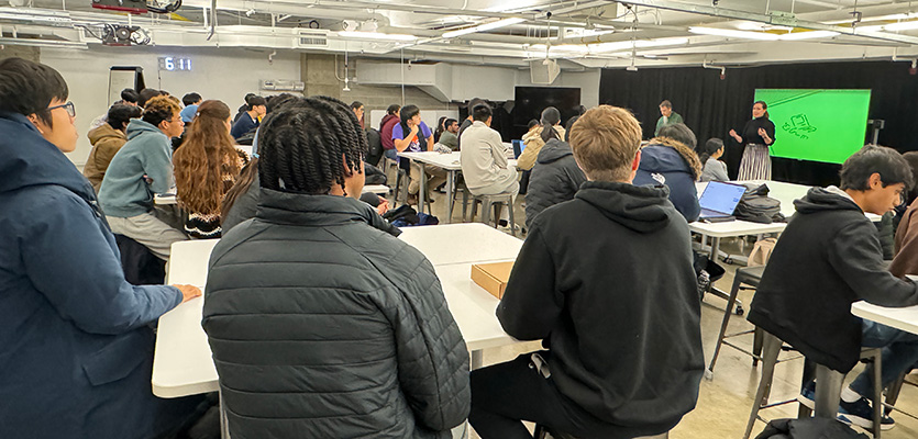 Nearly 50 Northwestern students attended a tech talk on the new era of Apple Intelligence, hosted by ECD and The Garage at Northwestern University.