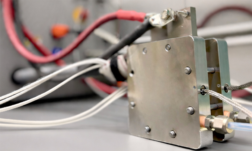 Ted Sargent, Ke Xie, and Bosi Peng developed an electrolyzer that has three innovations: it uses electricity to create ethylene from syngas, a waste gas produced from plastic. It uses a novel material to help catalyze the reaction. And it does so in an efficient way—reducing the overall energy needed for the system.