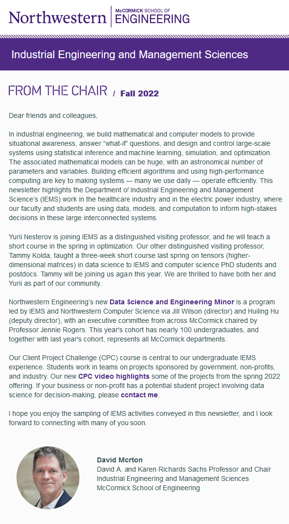 Newsletter | News & Events | Industrial Engineering & Management ...