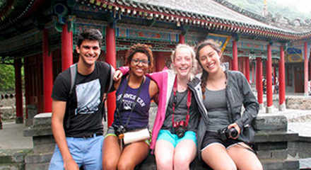 Students posing for picture