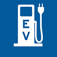Graphic of electric charging station