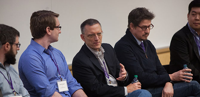 The 2017 Analytics Exchange panel discussion featured speakers from cutting-edge analytics and AI companies.