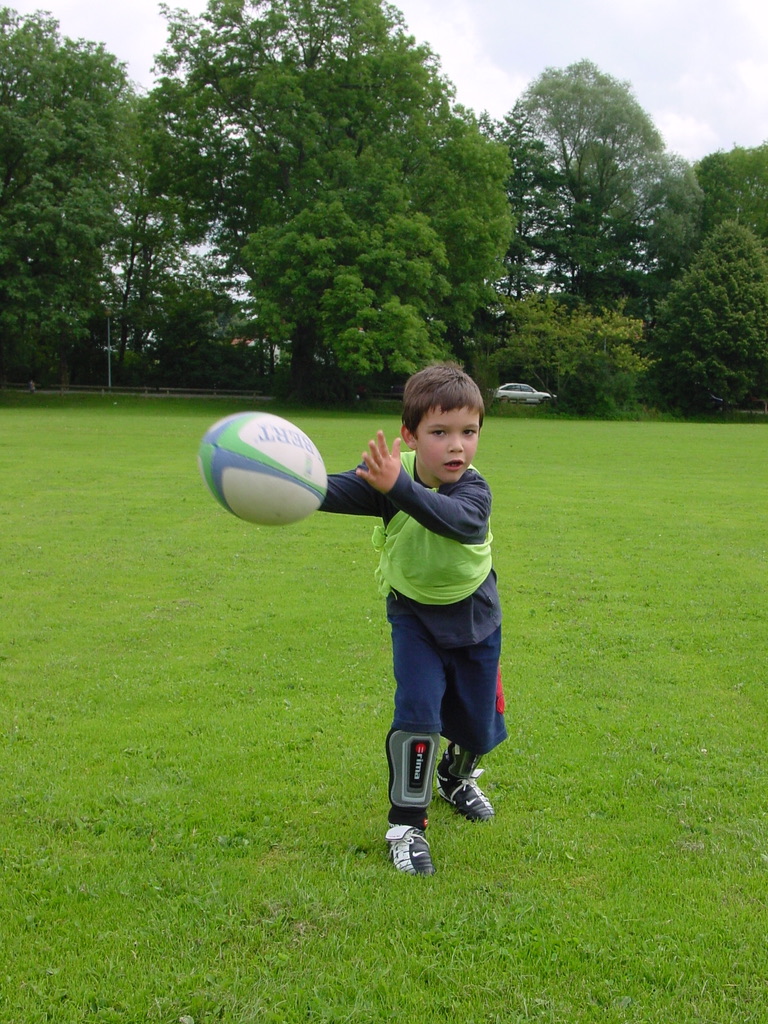 Marcus Thuillier (age 6 above) has loved playing and watching rugby since he was a child. 