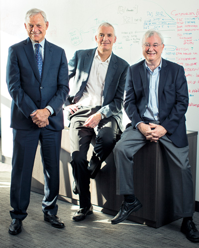 The Naurex team (from left): Bill Gantz, Norbert Riedel, and Joseph Moskal