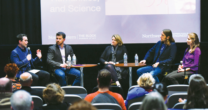 Artist-at-Large Dario Robleto provokes conversations with Northwestern researchers including Josh Leonard, Megan Crowley-Matoka, Julius Lucks, and Danielle Tullman-Ercek.