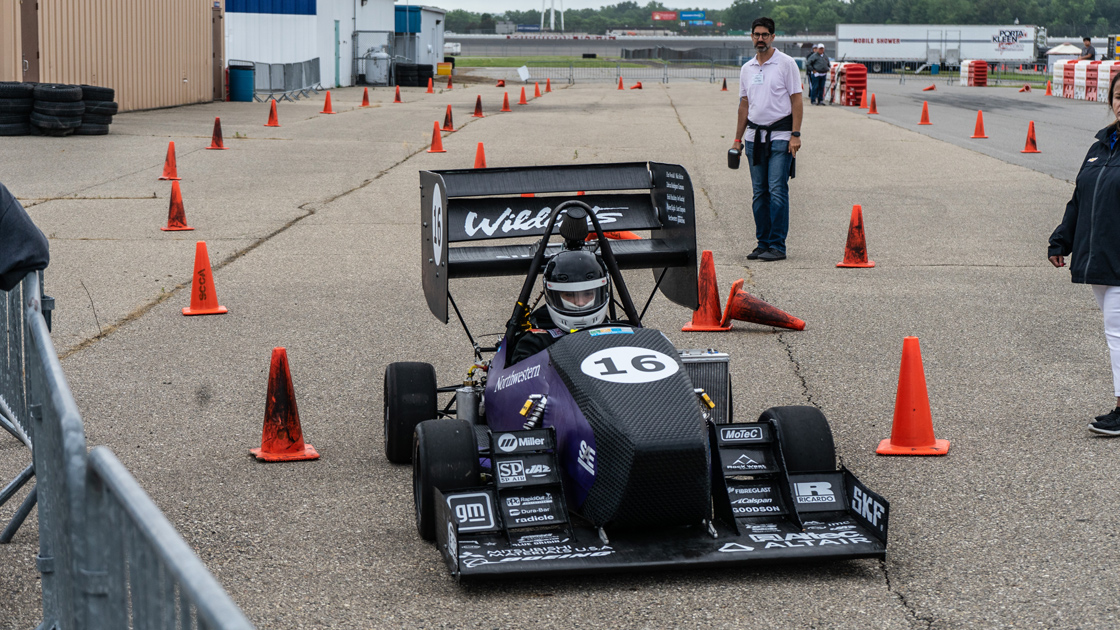 Northwestern Formula Racing vehicle in action
