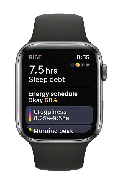 Rise and Shine app on Apple Watch