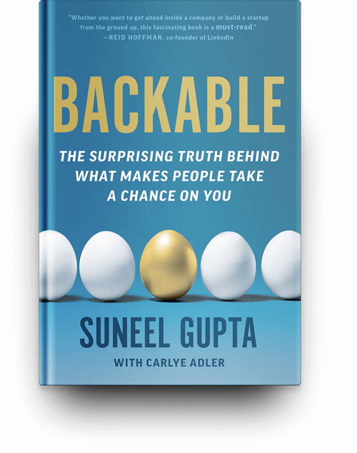 The cover of Suneel Gupta's book, 'Backable'