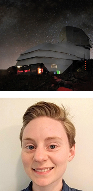 Rubin Observatory (top); Emma Alexander assistant professor of computer science