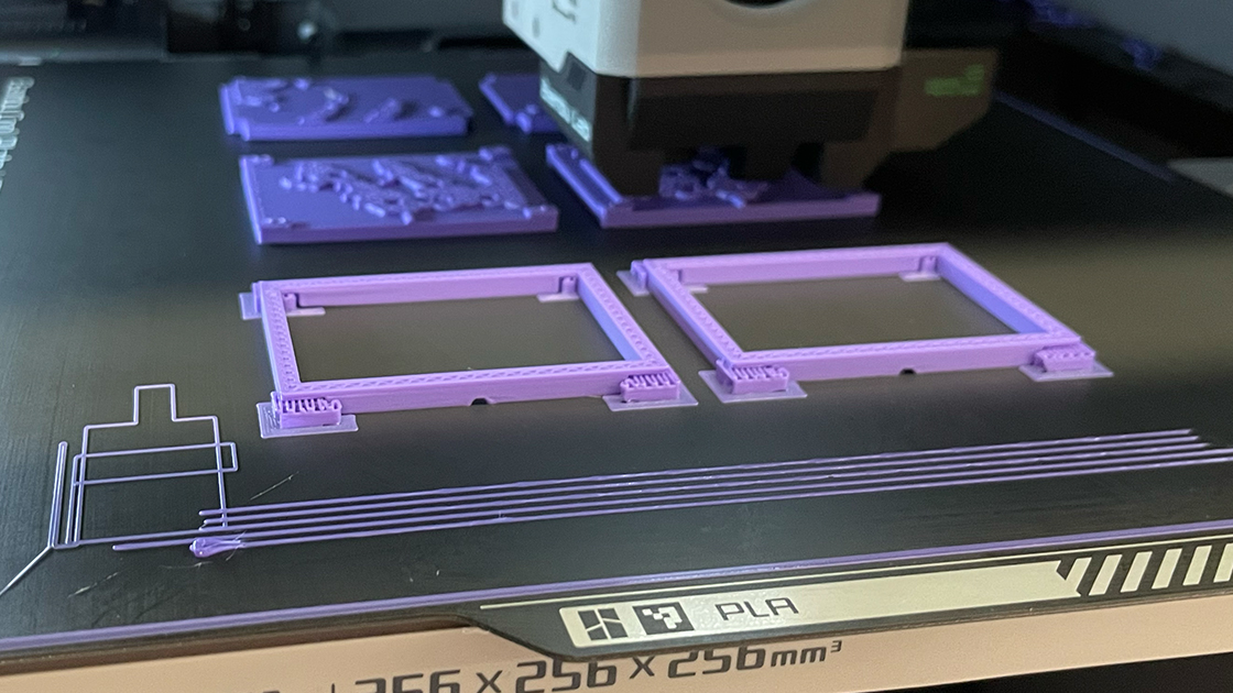 Using the AI-designed blueprint, a 3D printer prints molds for the robots.