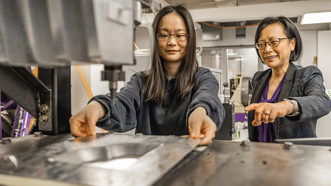 Professor Jian Cao, Northwestern’s associate vice president for research and Cardiss Collins Professor of Mechanical Engineering, directs NIMSI, which she describes as a    hub for collaboration in manufacturing science and innovation, uniting experts from multiple disciplines to address four notoriously challenging aspects of manufacturing: long history-dependent properties, complex geometric features, high dimensionality of design and control space, and interwoven societal impacts. 