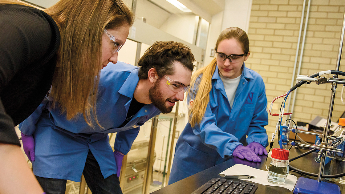 Professor Linsey Seitz is exploring ways to harvest yet another useful element from water: hydrogen, a clean fuel alternative.