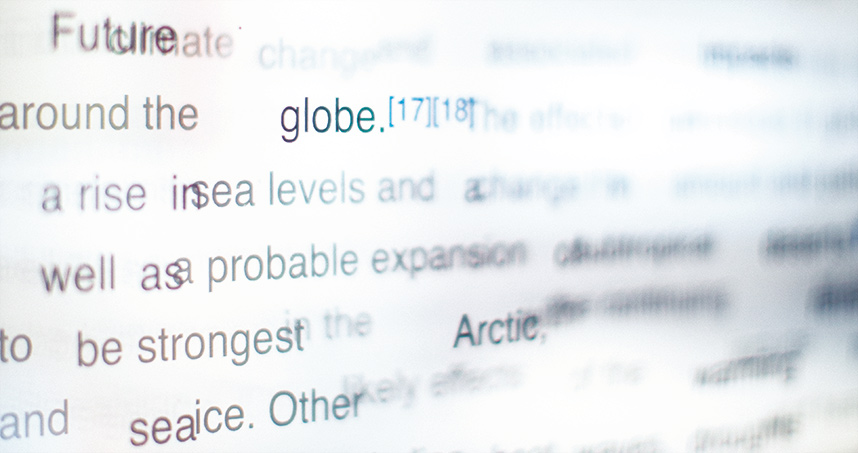 [View History] visually demonstrates the evolution of content on Wikipedia's "Global Warming" page.