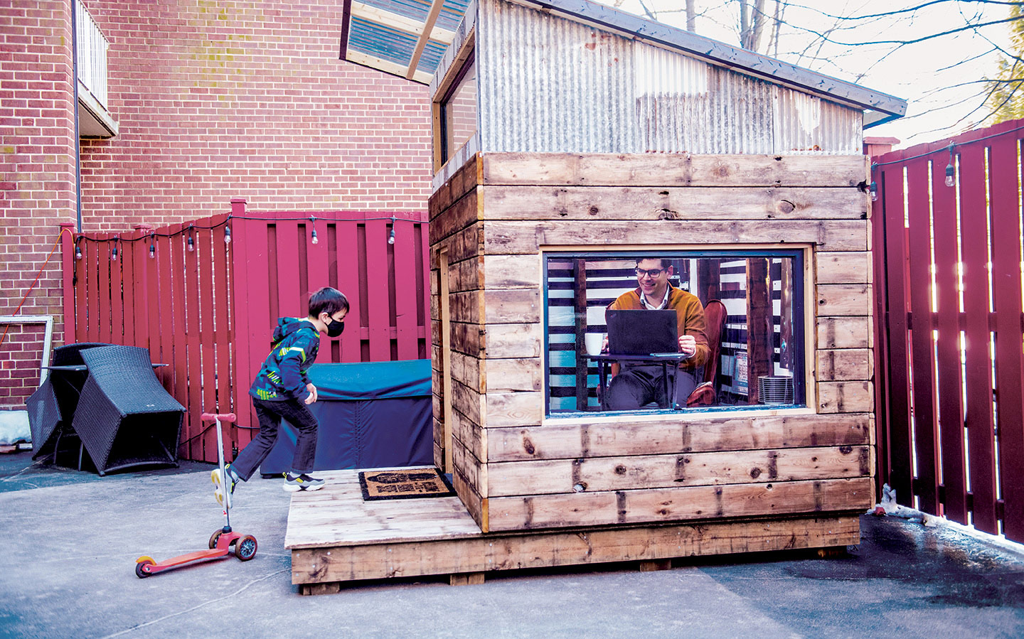 James Hambleton COVID structure in backyard