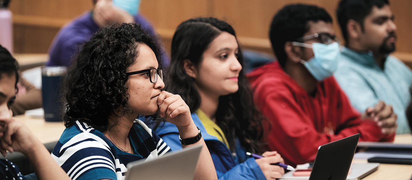 Computer Science students engaged in a lecture