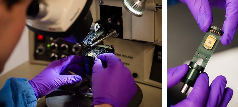 Researchers measure properties like electrical resistance and current flow to see how a material behaves.