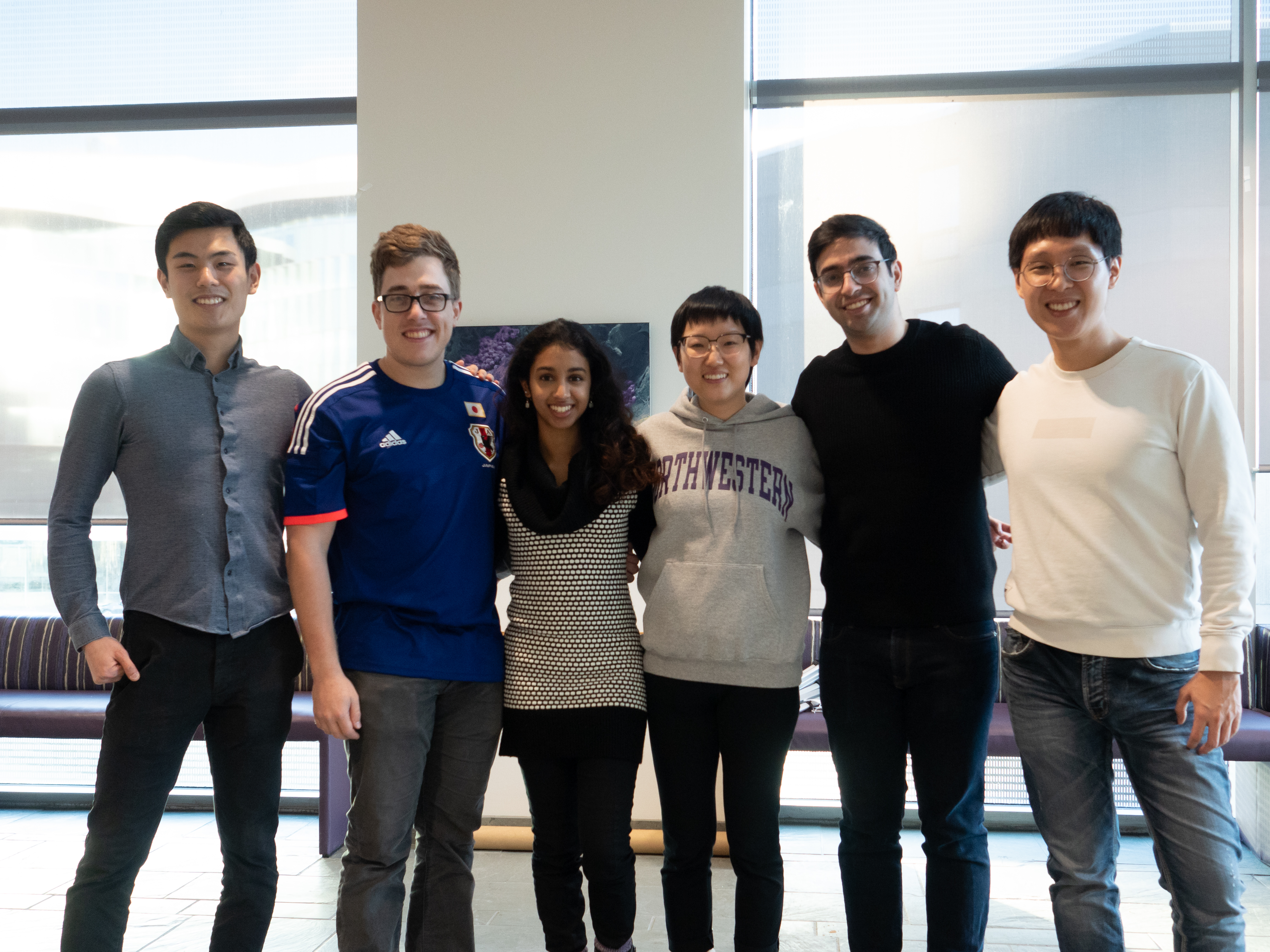 The MSUS Poster Competition Organizers, from left to right: Louis Wang, J. Tyler Gish, Sonal Rangnekar, Ju Ying Shang, Rustin Golnabi, Wooje Chang. Not pictured: James Male