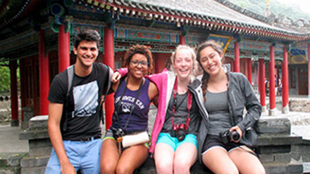 Group of students abroad