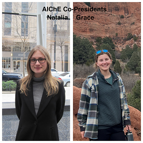 AIChE Co-Presidents Natalia and Grace