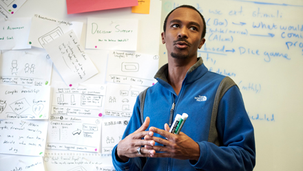 Students at a whiteboard