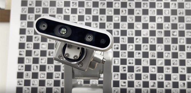 The Intel RealSense D435i camera used in Carter's final project