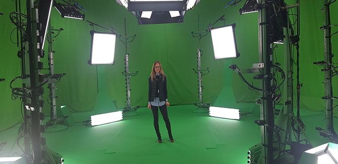 Sofya Akhmametyeva at the Microsoft Mixed Reality Capture Studio